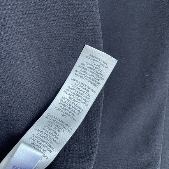 Chicos 3 Black White Animal Print Draped 3/4 Sleeve Top - Picture 6 of 6